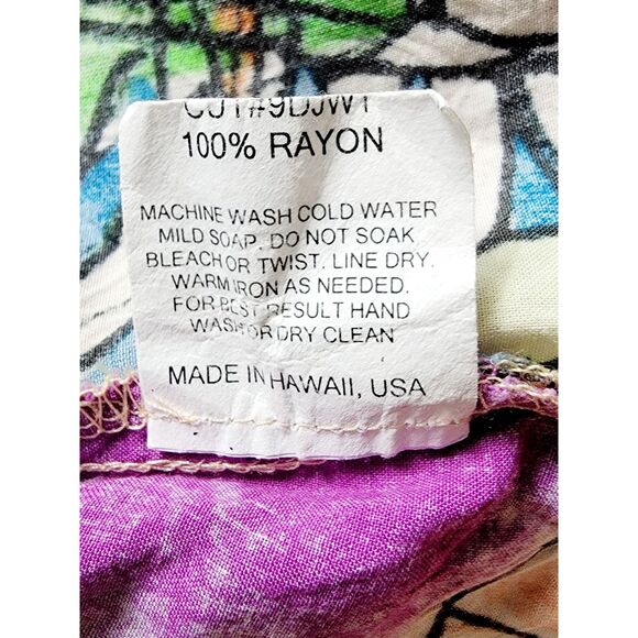 Jams World M Pullover Paradise Blouse Vintage Multicolor Floral Hawaii - Picture 7 of 7